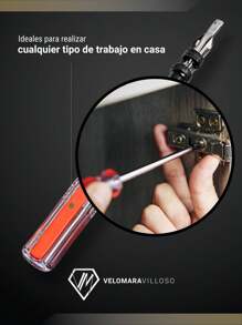 Juego Desarmadores 12 Piezas Destornillador Herramientas Manuales - Rojo - Ver 7