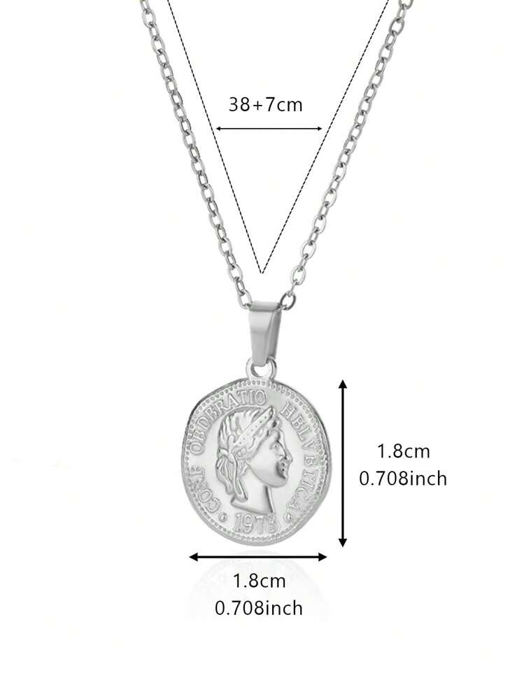 Collier médaillon solaire en acier inoxydable, style viking, pour homm