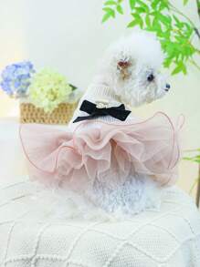 1入寵物服裝，可愛的公主裙適用於小型和中型犬貓，安娜蓬蓬裙 - 白色 - 查看 9