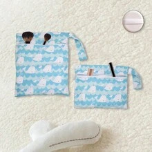 Wet Bag, Wet Dry Bag, Wet Bag For Swimsuit, Travel, Beach, Pool, Diapers, Dirty Yoga Gym Clothes, Makeup Bag, Waterproof P 2pcs - Multicolor - View 2