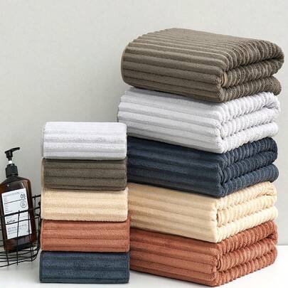 1 条超大号矩形涤纶浴巾，90 X 170 厘米或 34 X 75 厘米小号手巾，吸水、快干、柔软，适用于浴室、旅行、礼品、健身房、海滩、酒店、沙龙、户外、男女通用、所有季节、学校、返校、旅行、旅行必需品、家居必需品、毛巾、皮肤护理