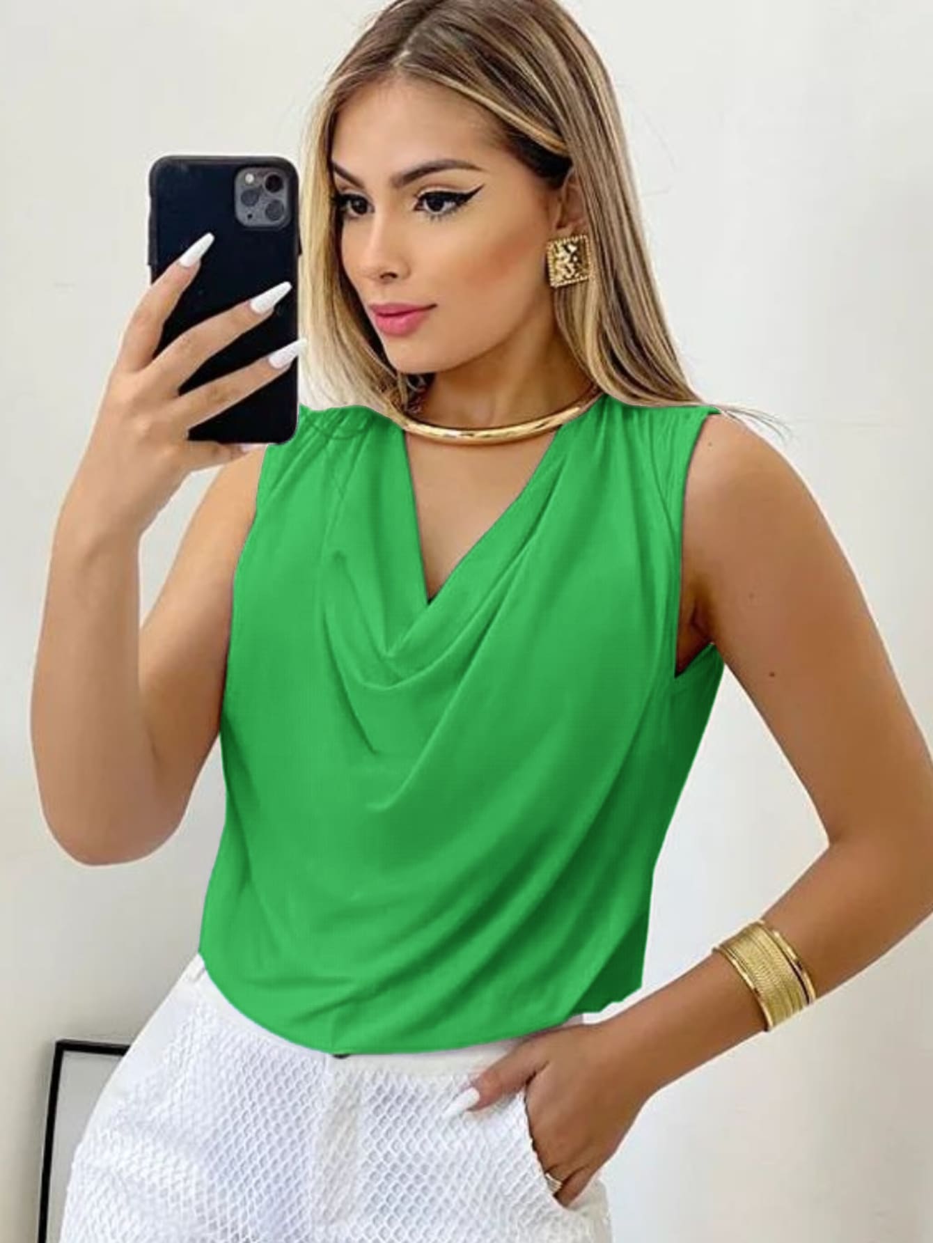 Women Tank Tops & Camis - Verde - Ver 1