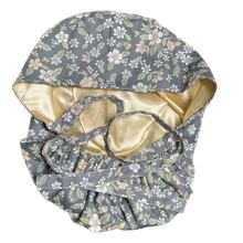 Gorro quirúrgico con forro de tela y forro colorido para enfermeras, Halloween, Día de San Valentín - sombrero de pelo largo agrandado - Ver 2