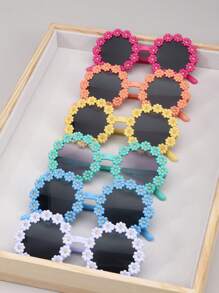 6 件装可爱儿童简约时尚眼镜，适合男孩和女孩，可佩戴参加派对、户外旅行 - 彩色 - 查看 3