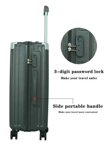 Walizka podróżna o dużej pojemności 20/22/24/26 cali z interfejsem ładowania + uchwytem na kubek + haczykiem wyciszającym Walizka podróżna na czterech kółkach Walizka na kółkach Torba do przechowywania Uniwersalna dla chłopców i dziewcząt Może być używana jako prezent dla przyjaciół Dobre akcesoria podróżne Wolne ręce Odpowiednie dla małych i średnich rodzin Podróże Podróże nadają się również do podróży służbowych, wykorzystując pudełko dla studentów do przechowywania przedmiotów w torbie szkolnej Akcesoria szkolne Przybory szkolne - Szary - Zobacz 6