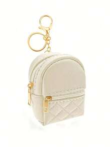 1pc Mini Backpack Keychain,Cute Cosmetic Bag Key Chains For Women, Small PU Makeup Bag Key Key Chain Accessories, Men Key Ring, Organizer Zipper Pouch - Multicolor - View 10