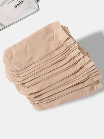 10 Pairs Women's Solid Color Round Neck Socks, Thin Breathable Casual Ankle Socks For Summer