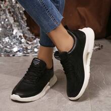 2024 New Spring Women Casual Vulcanized Sneakers, Black,