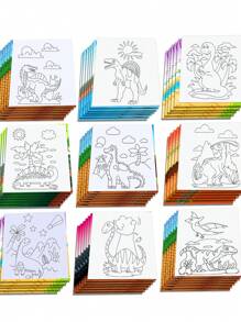 6 Piezas Libros para colorear de Animales de Granja/8 Piezas Libros para colorear de Donuts Dulces/12 Piezas Libros para colorear con Patrones de Dinosaurios, Libros de Dibujos Pequeños de Dibujos Animados, Regalo de Cumpleaños, Regalos para Profesores para Recompensar a Compañeros de Clase, Favor de Fiesta, Navidad - Multicolor - Ver 12