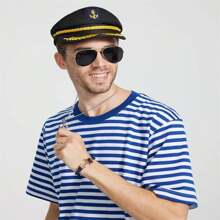 Conjunto de accesorios de disfraz de capitán marinero - Traje capitán marinero 5 piezas - Ver 6