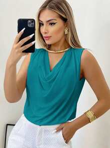 Women Tank Tops & Camis - Cadet Blue - View 2