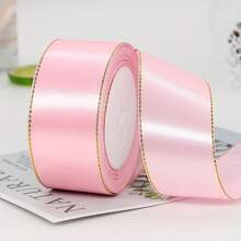 4cm Double Gold-Edged Satin Ribbon For Cake Favor Boxes Packaging Decoration, Wedding Party Ribbon - Multicolor - View 6