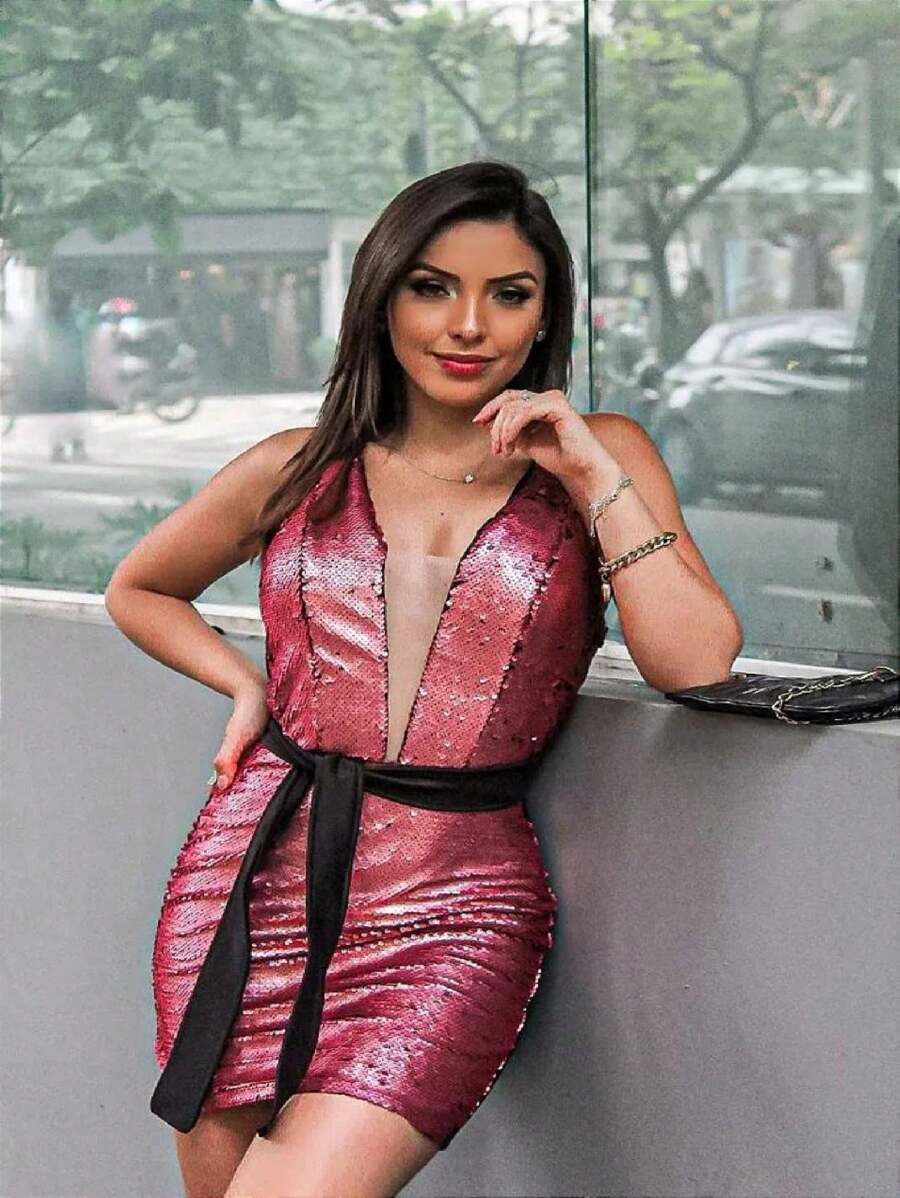 Women Dresses - 乾枯玫瑰色 - 查看 1