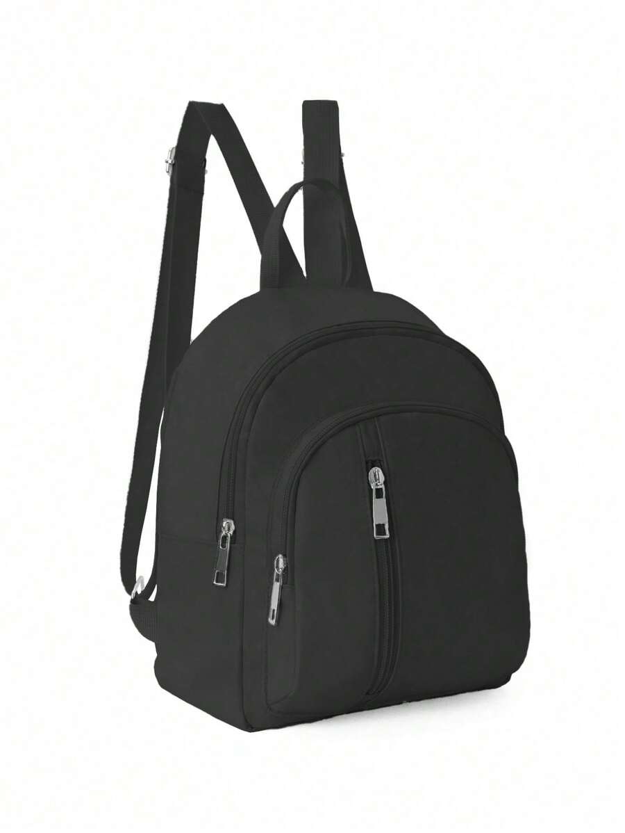 Large Capacity Casual Backpack, Suitable For Students, High School, Business/Commute/Work/Office, Outdoor/Hiking/Travel/Sports, Women. Student Backpack, Laptop Compartment, Lightweight, Ideal For Teenagers, College Students, Back To School - Black - View 1