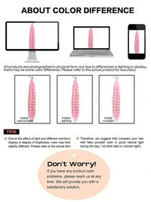 22 Inch Pink Soft Ocean Wave Crochet Hair Deep Wave Twist Crochet Hair Extensions Curly Braiding Hair 1 Pack Long Wavy Water Wave Braids For Women Synthetic Crochet Braid Hair - Pink - View 6