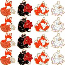 5pcs Enamel Fox Charms For Jewelry Making - Cute Animal Charms For Earrings Keychains Bracelets Necklaces Crafts - Multicolor - View 7