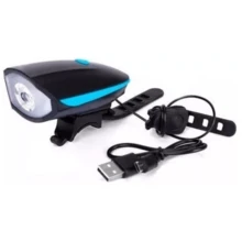 Faro Led Para Bicicleta Iluminación Frontal O Trasera Con Sonido Gran Iluminación Importadora Tim ChengLeody - Negro - Ver 4