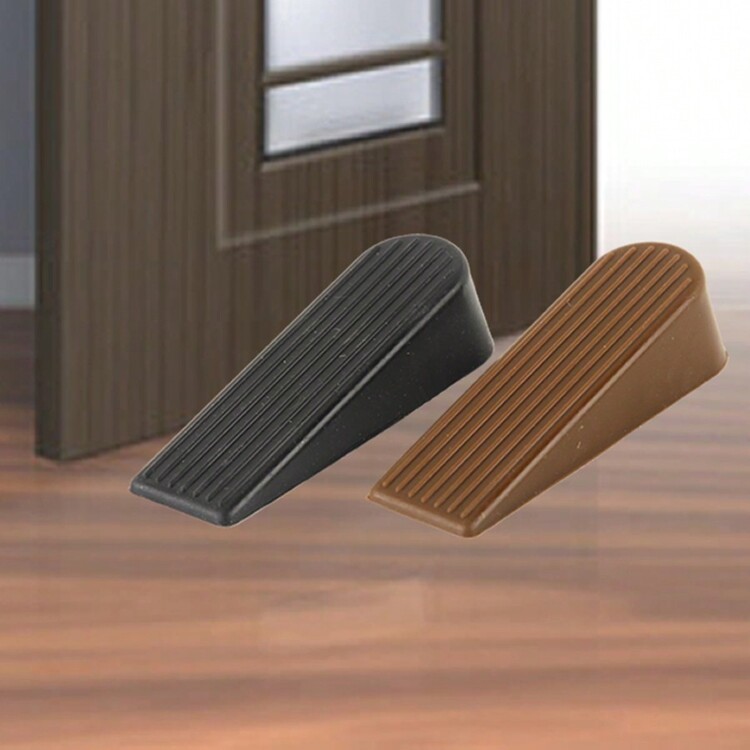 1pc Rubber Door Stopper, Punch-Free Door Plug, Child Door Clamp, Door Wedge For Home Bathroom Office Best Gifts Birthday Graduation - Multicolor - View 1