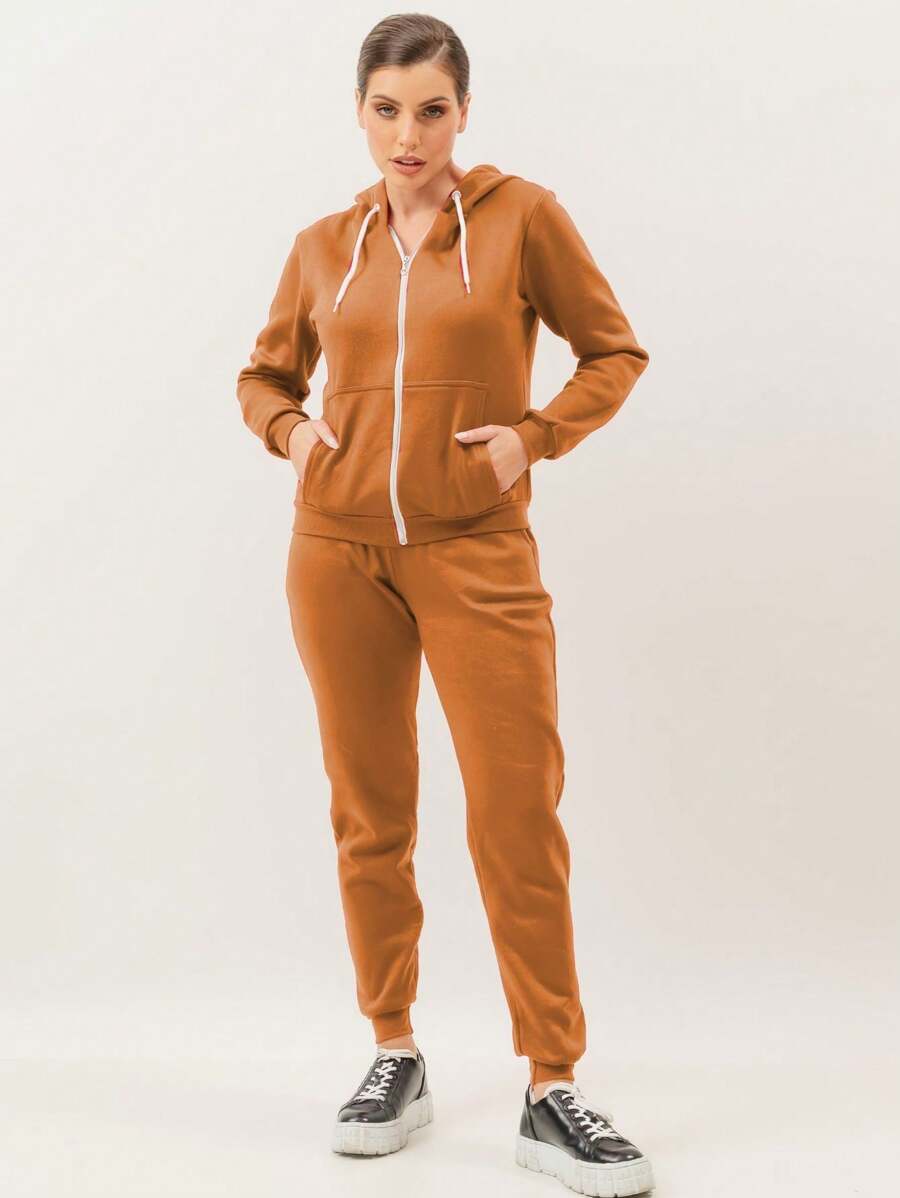 Women Sweatshirts - 橘色 - 查看 1
