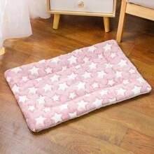 Katzenbett Hundekisten-Pad Ultra weiche Haustier-Bettdecke mit niedlichem Sternen-Muster, waschbare Kisten-Matte für kleine Hunde und Hauskatzen, wendbare Fleece-Hundehütte-Pad Katzen-Trägermatte (erhältlich in Größen und Farben)