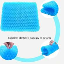 1 Pieza Cojin Ergonomico Ortopedico Gel Silla Asiento Hemorroides - Negro - Ver 3