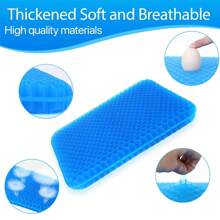 1 Pieza Cojin Ergonomico Ortopedico Gel Silla Asiento Hemorroides - Negro - Ver 6