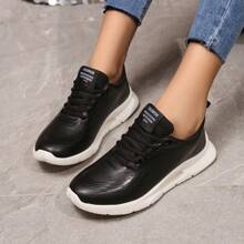 2024 New Spring Women Casual Vulcanized Sneakers, Black,