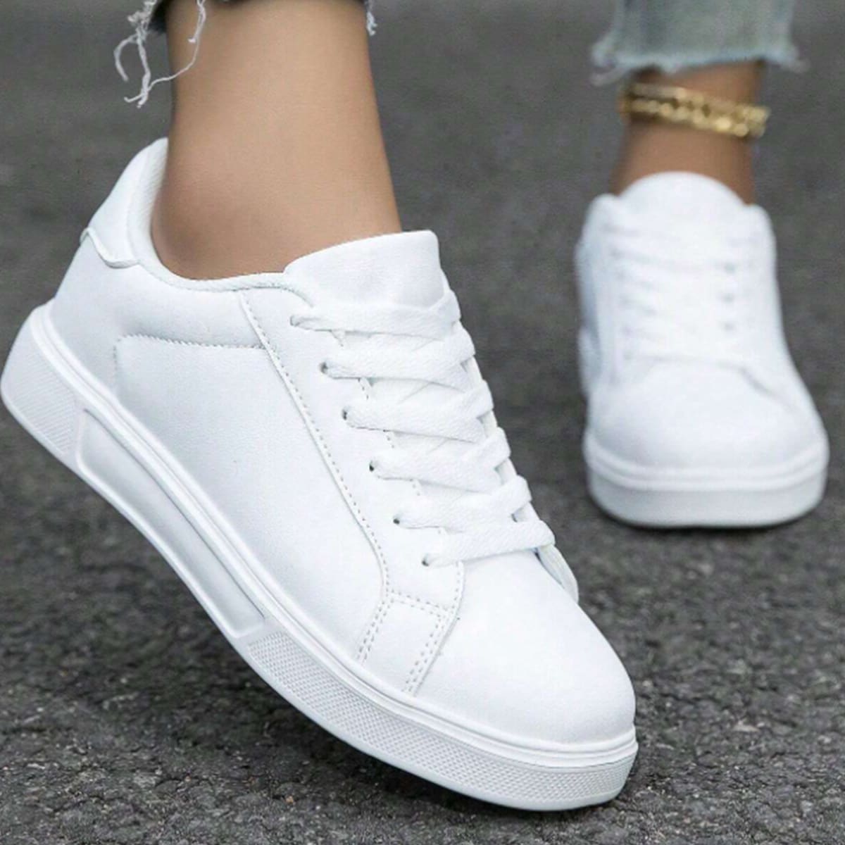 Zapatos casuales unisex, zapatos de ocio para mujer y zapatillas para hombre, zapatos planos de suela blanda con cordones cómodos para hombre, zapato