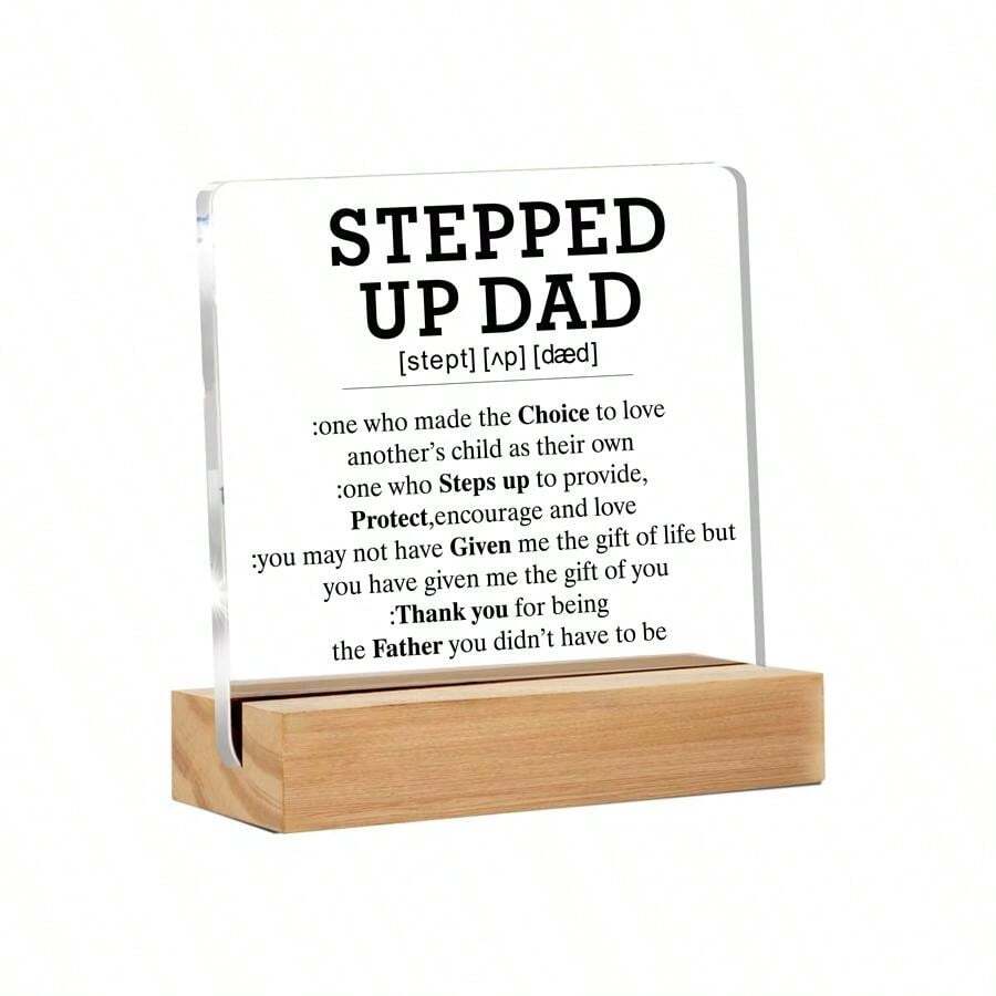 Plaque Acrylique Parrain/Merci - Cadeau Personnalisé Cœur Puzzle