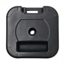 LIVINGANDHOME Living And Home PP Square Plastic Water And Sand Filled Freestanding Parasol Base - Black - View 5