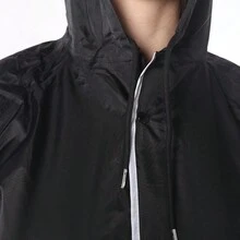 Men's Separated Raincoat & Rain Pants Set, Waterproof Riding Clothing, Motorcycle Raincoat - Black - View 3