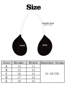 Women's Strapless Knit Push Up Adhesive Bra With Neckline Strap, Suitable For Backless Dresses - Black - View 9