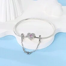 Our Love Chain Charm Pendant For Women's Bracelet Necklace Fine DIY 925 Sterling Silver Charms Jewelry Wedding Anniversary Gifts - Silver - View 2