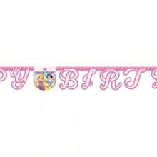 Disney Pancarta de feliz cumpleaños de Princesa Glamour (rosa) - Rosa - Ver 2