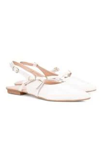 Domidona Women Flat Sandals - 米色 - 查看 5