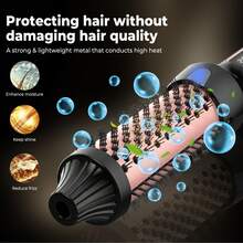 3-In-1 Hot Air Brush Negative Ion Electric Hair Curler Straightener Comb Large Waves Inner Buckle Bangs Styling Tool - UK Plug(220-240V) - View 7