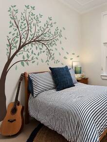 Tree Pattern Self-Adhesive Wall Stickers For Living Room Or Bedroom Decor, 30*90cm, Set Of 4 - Green - View 3