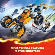 LEGO NINJAGO Arin's Off-Road Buggy Car Toy With 4 Minifigures , Building Set For Kids With Dragon Toy From The NINJAGO Dragons Rising TV Show , Birthday Gift For 7 Year Old Boys And Girls , 71811 Room Decoration Winter Gifts Color Block Color Blocks ,‏Lego ,Lego City ,Girls Room Decor