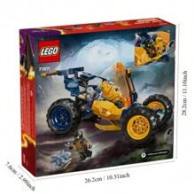 LEGO NINJAGO Arin's Off-Road Buggy Car Toy With 4 Minifigures , Building Set For Kids With Dragon Toy From The NINJAGO Dragons Rising TV Show , Birthday Gift For 7 Year Old Boys And Girls , 71811 Room Decoration Winter Gifts Color Block Color Blocks ,‏Lego ,Lego City ,Girls Room Decor