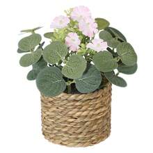 1 件人造盆栽，桉树和薰衣草海草丘，PE 材质逼真的人造植物，3 种颜色可选，适用于宿舍、办公室、派对、婚礼、家庭、酒店、餐厅、厨房、花园装饰、春/夏、情人节、农历新年 - 粉色 - 查看 10