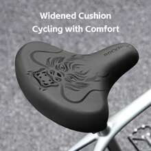 ROCKBROS MTB Bike Seat Cushion Bicycle Saddle Cycling Soft ShockproofComfortable - Black - View 6