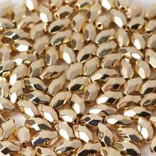 100pcs Gold Asymmetrical Barrel Beads DIY Jewelry Accessories - Gold - View 9