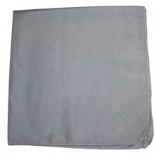 Mechaly 12 Pack Extra Large Cotton Plain Bandanas 27 X 27 Inches - Party And Decoration - Bulk Dozen - Xám - Xem 1