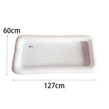1pc Inflatable PVC Ice Serving Tray Ice Plate: Perfect For Beer, Wine, Beverages, And Fruit - Perfect For Pool Parties Water Sports Swimming Pool - White - View 2