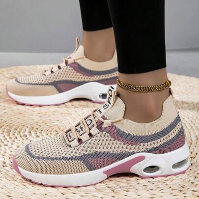 Women\ Breathable And Comfortable Color-Block Outdoor Sports Shoes