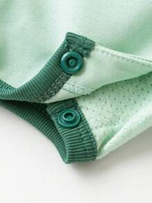 mini bala 男童女童宝宝连体衣夏季吸湿抗菌爬行服 - 綠色 - 查看 8