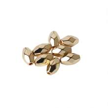 100pcs Gold Asymmetrical Barrel Beads DIY Jewelry Accessories - Gold - View 2