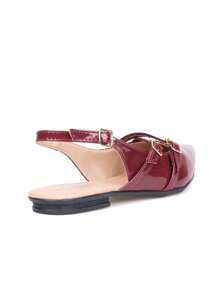 Domidona Women Flat Sandals - 紅木色 - 查看 3