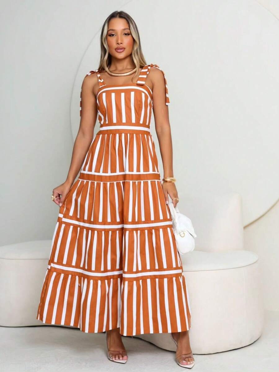 Women Dresses - Camel - View 1