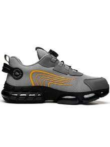 1 Pair Summer Steel Toe Shoes Safety Shoes,Lightweight And Comfortable Non-Slip Wear-Resistant Fashion Safety Sneakers,Anti-Puncture Anti-Smash Work Shoes,Construction Site,Gardening,Warehouse,Daily Repairs Work Trainer Safety Trainer Work Sneakers Outward Travel, Outdoor Exploration, Hiking, Hiking Shoes, Outdoor Work, Forging Workshop, Manufacturing, Construction Work, And Daily Wear. Casual Shoes, Unbreakable Steel Toed Boots